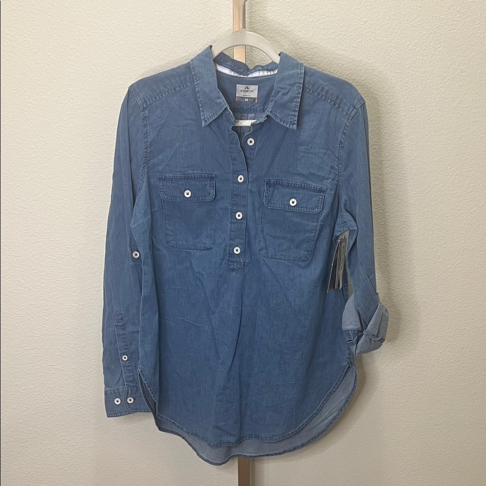 Ridgecut long sleeve denim tunic shirt Medium